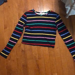 Rainbow striped shirt